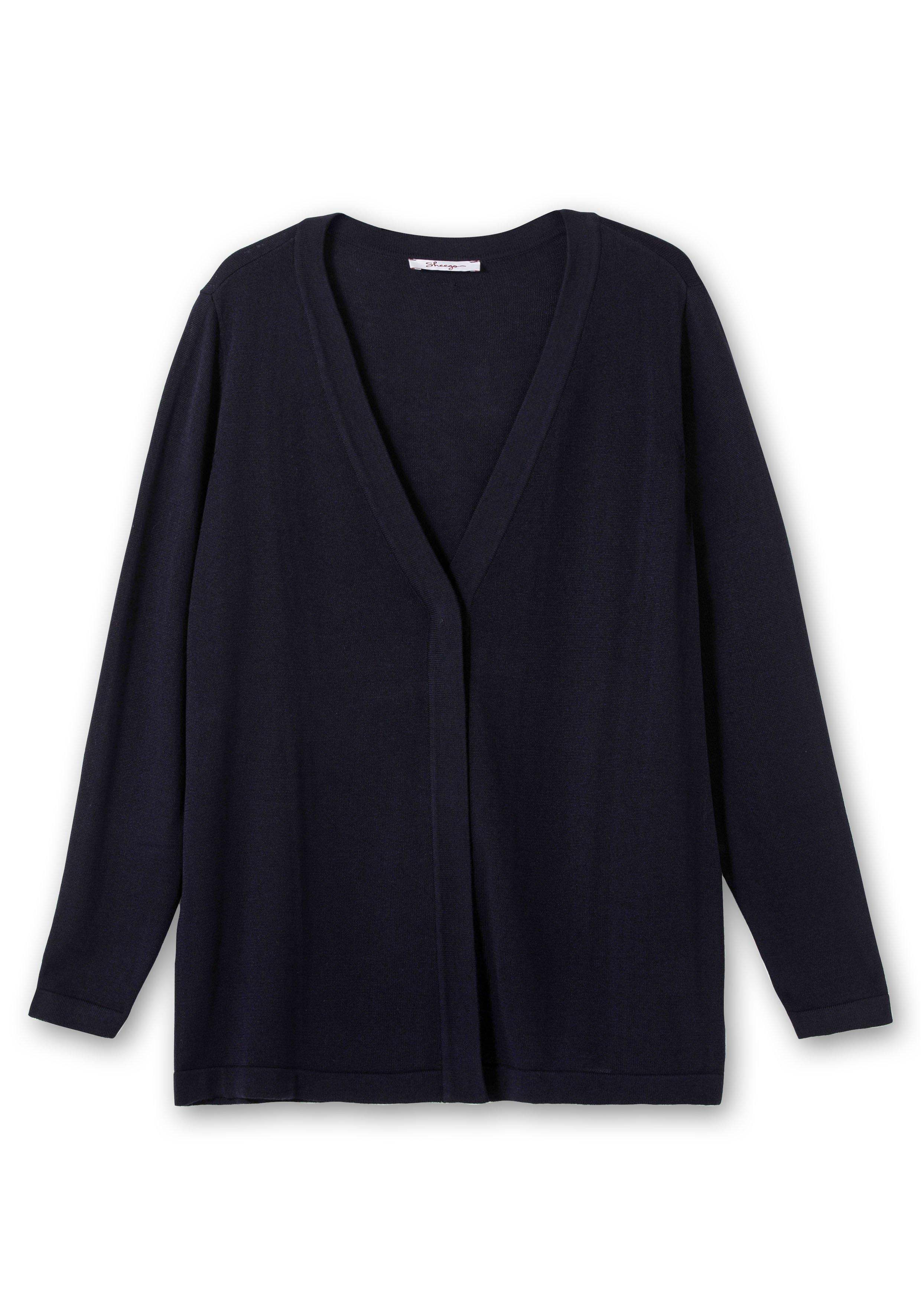 Leichte Feinstrickjacke mit 1-Knopf-Verschluss