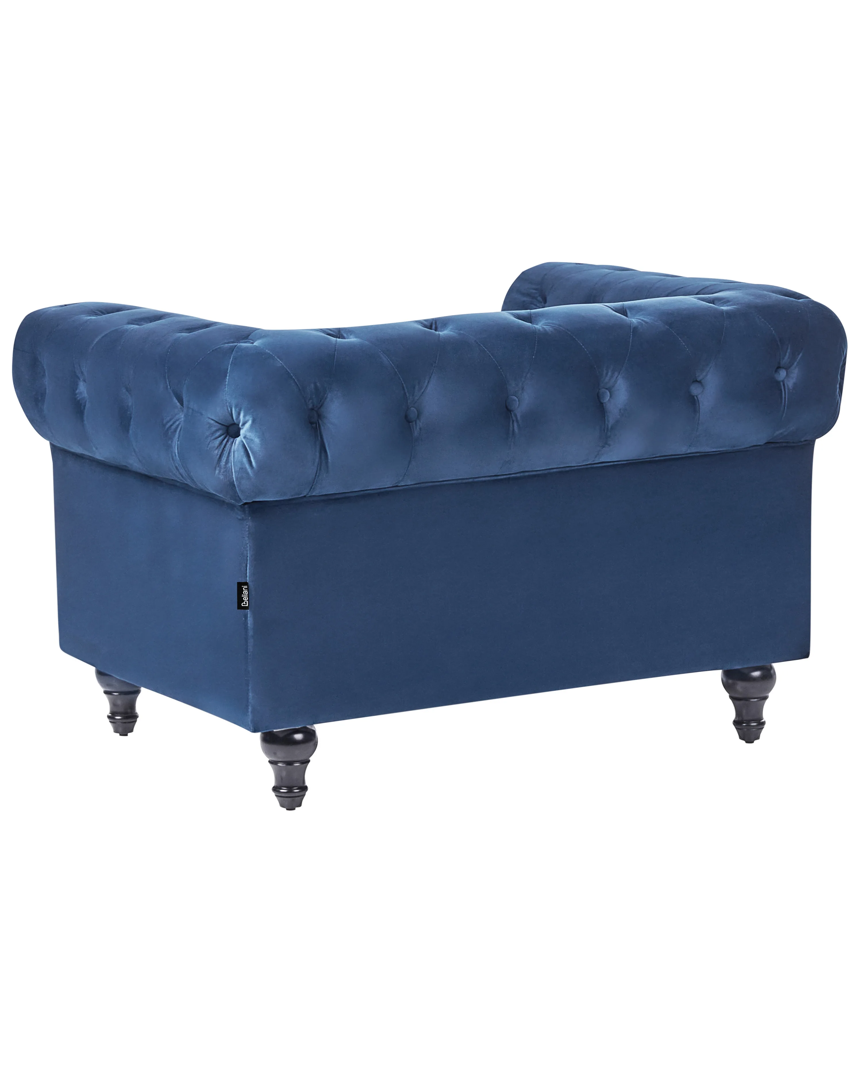 Fauteuil CHESTERFIELD Fluweel Marineblauw
