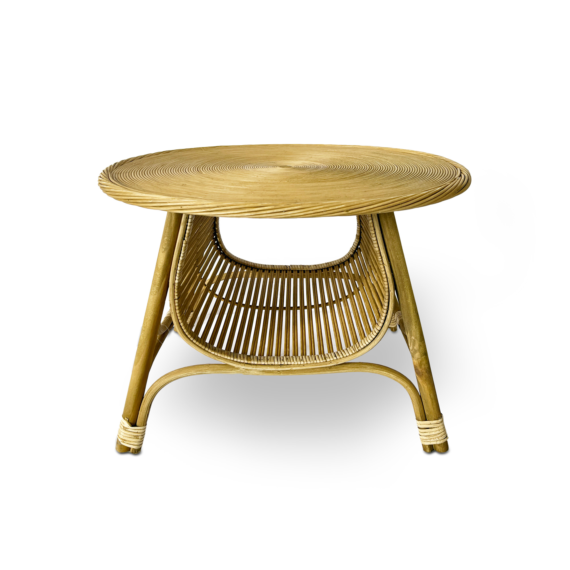 Couchtisch 'Evelina', aus Rattan, Ø 62 cm, H 46 cm von fischer's lagerhaus