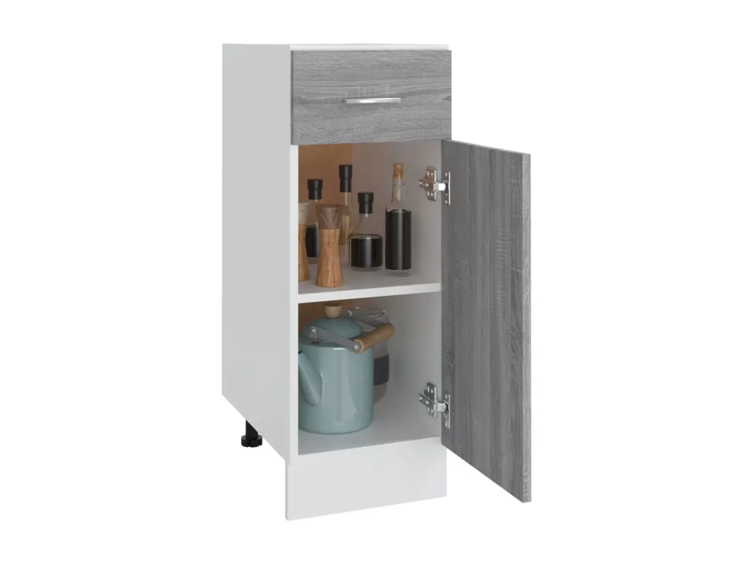 Armoire de plancher à tiroir Sonoma gris 30x46x81,5 cm