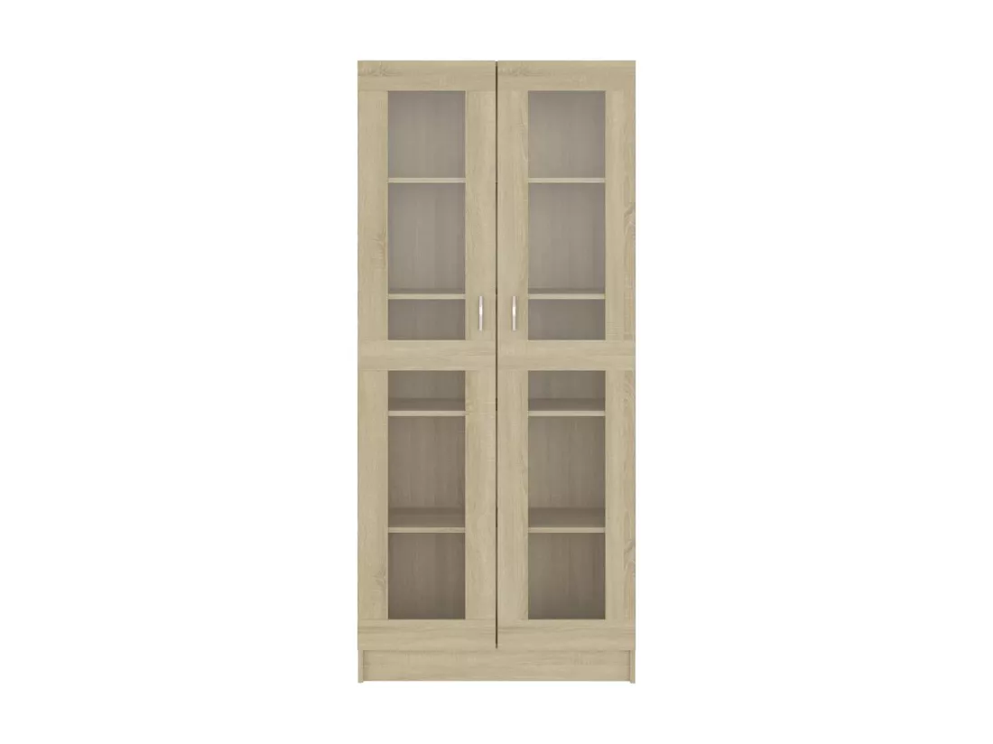 Armoire vitrine Chêne sonoma 82,5x30,5x185,5 cm Bois ingénierie