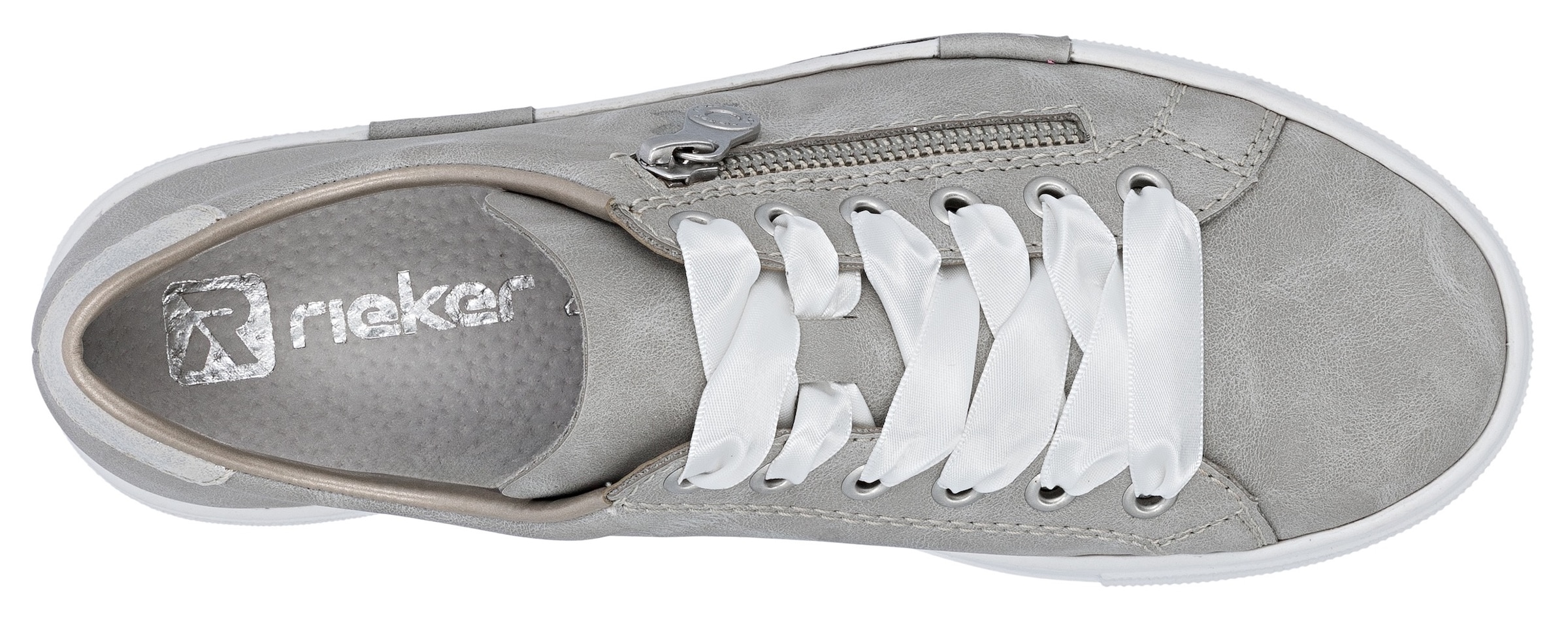 Rieker Plateausneaker  mit Zier-Reissverschluss, Freizeitschuh, Halbschuh, Schnürschuh