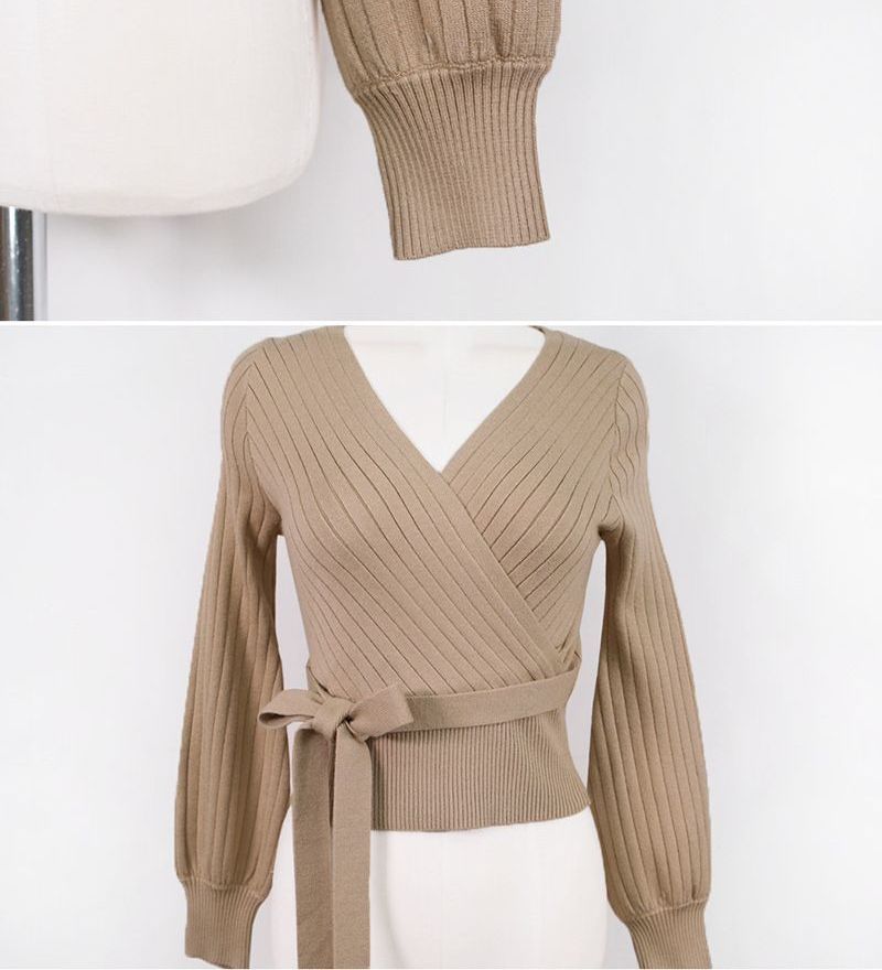 Leandra - V-hals gebreide blouse