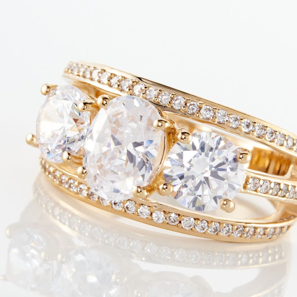 Bague Plaqué Or Jaune Anfisa Oxydes De Zirconium