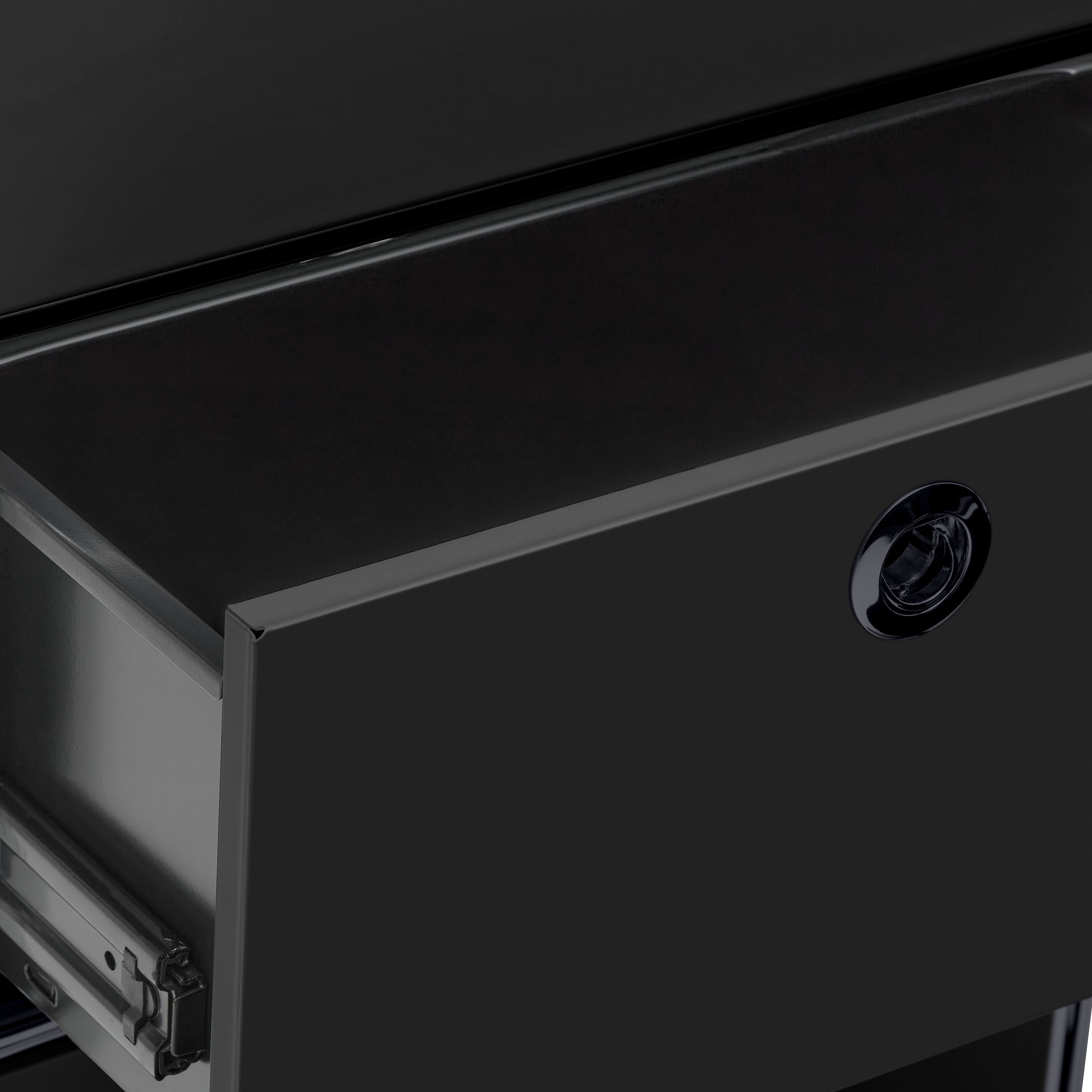 FLEXCUBE Schreibtisch - Schwarz / B: 152.0 cm x T: 40.0 cm x H: 100.0 cm