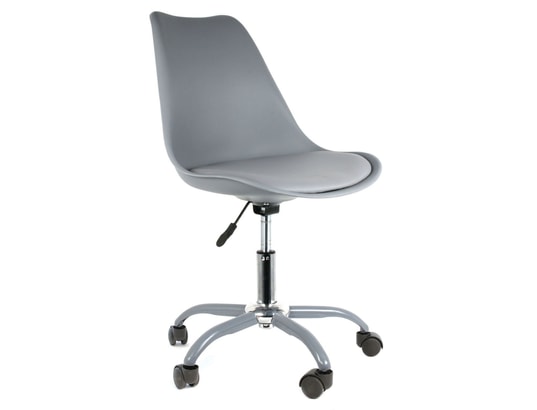 THE HOME DECO FACTORY - Chaise de bureau à roulettes design kiruna - gris