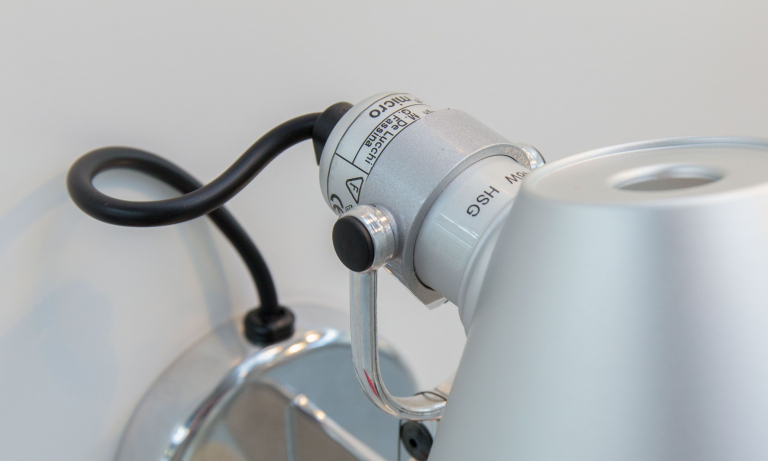 Artemide Tolomeo Micro Faretto wandlamp retrofit met schakelaar