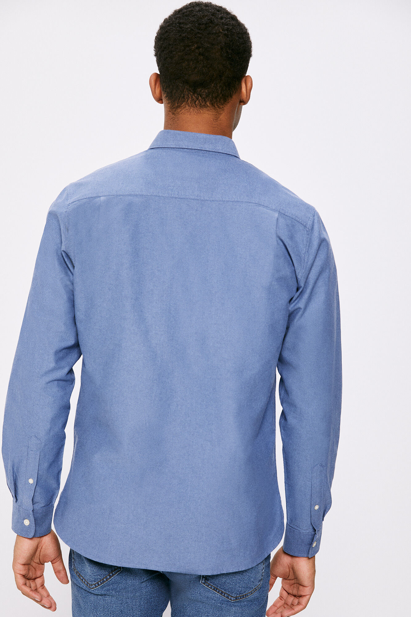 Camisa Oxford, cor - azul médio