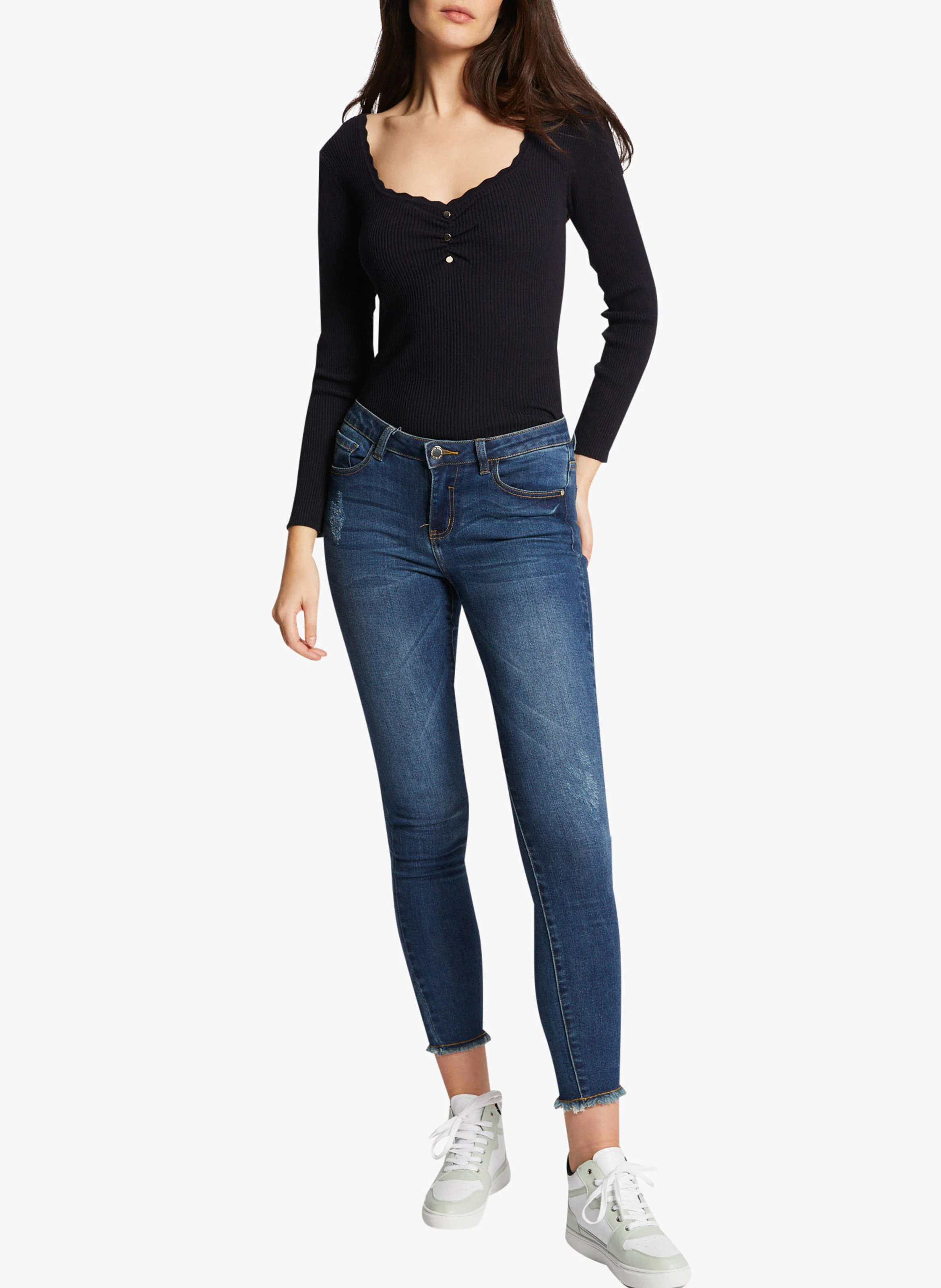 MCLODI - Tee-shirt col V| Bleu