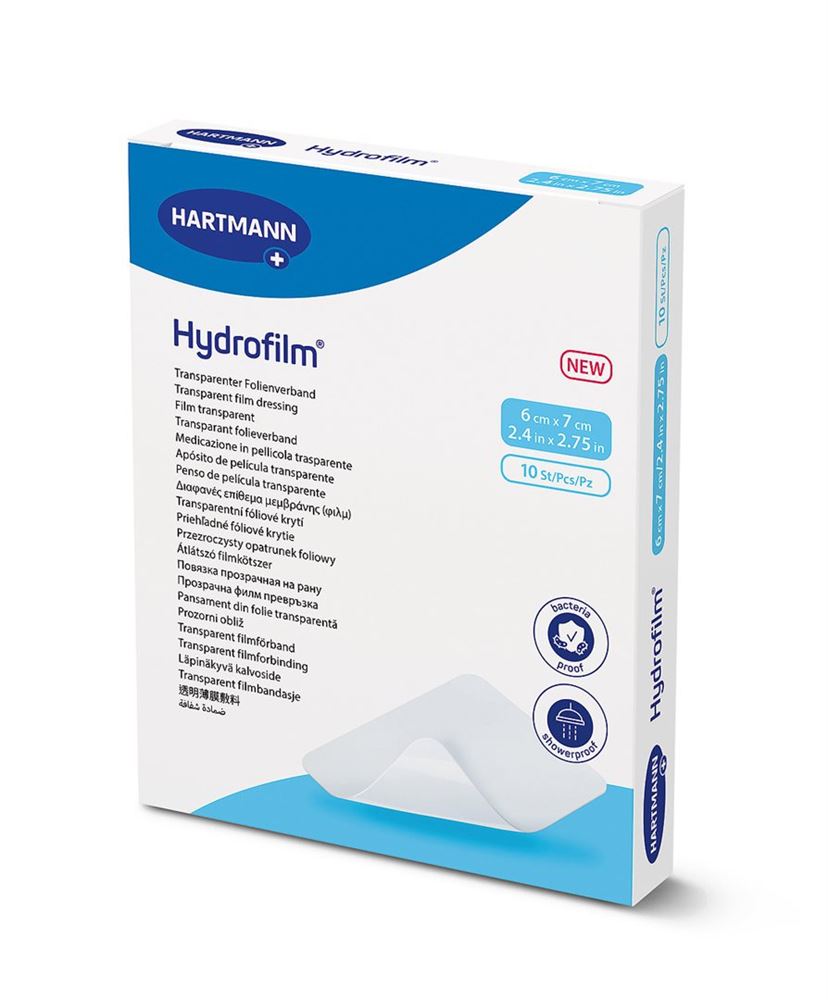 Hydrofilm Transparentverband 6x7cm steril 10 Stk