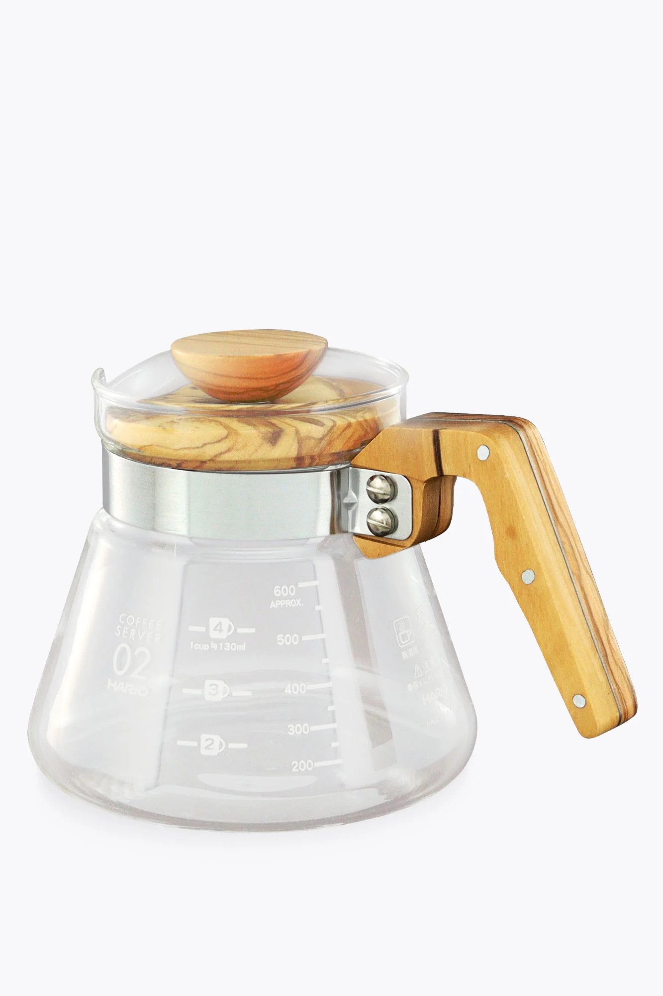 Hario Coffee Server 600ml Olive Wood Glaskanne