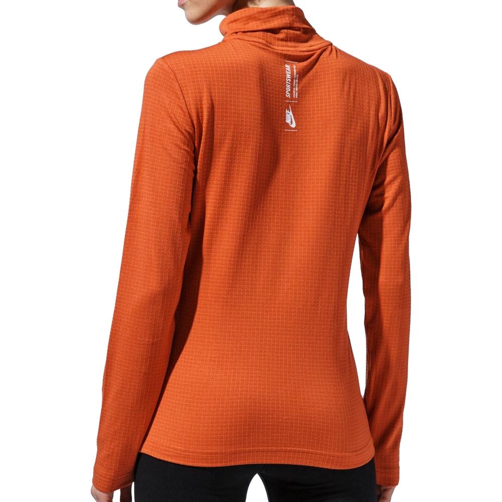 Nike T-shirt Manches Longues Orange Femme Nike Mocku