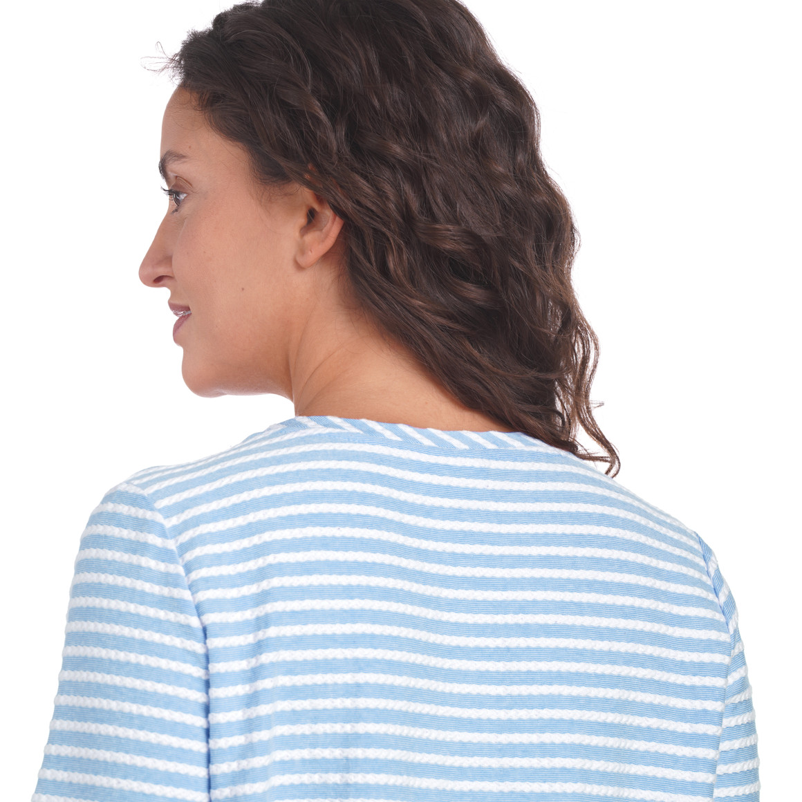 Gina Benotti Damen Langarmshirt mit Raffung hellblau