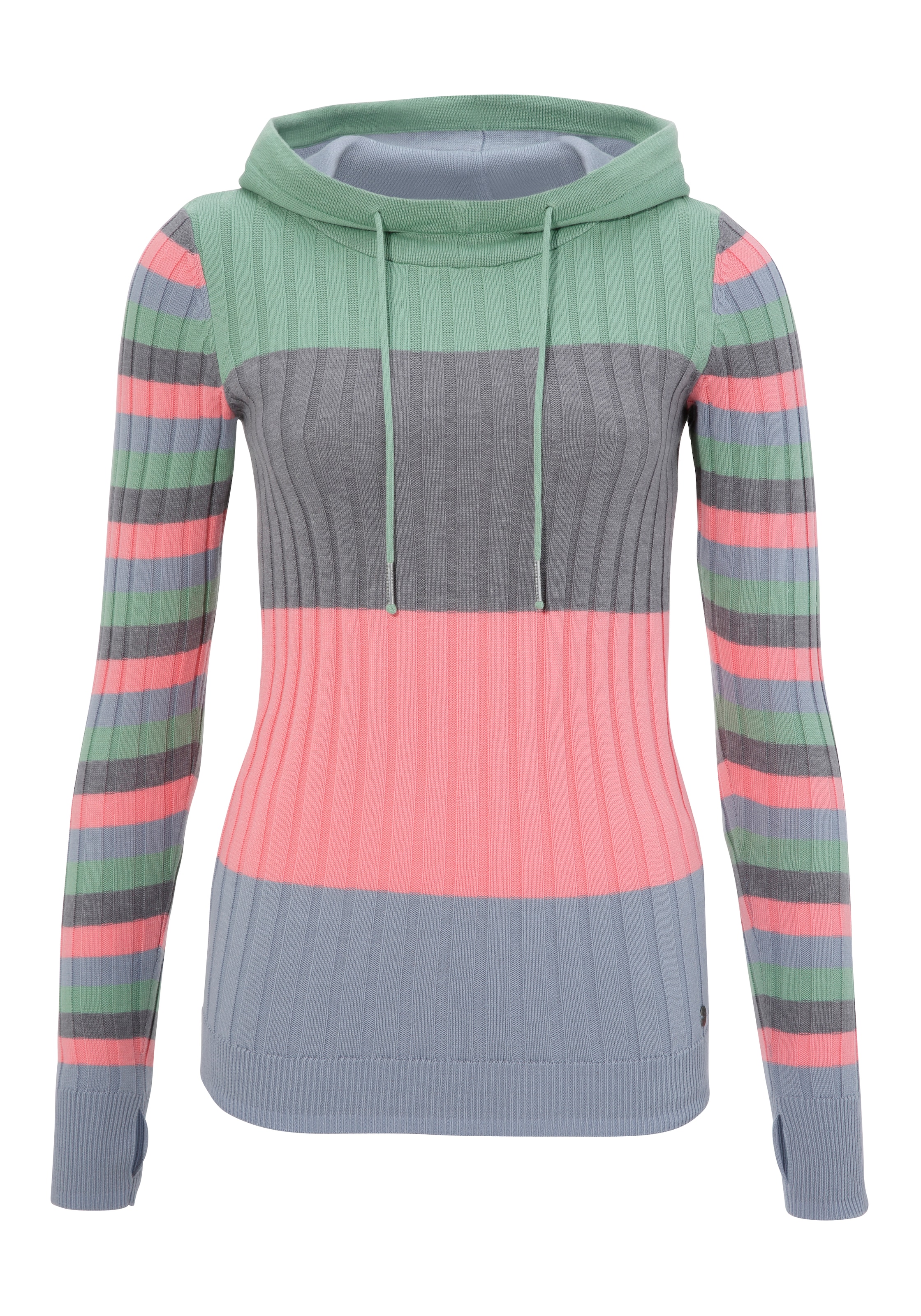 KangaROOS Kapuzenpullover , mit trendigem Colorblocking in verschiedenen Streifenbreiten