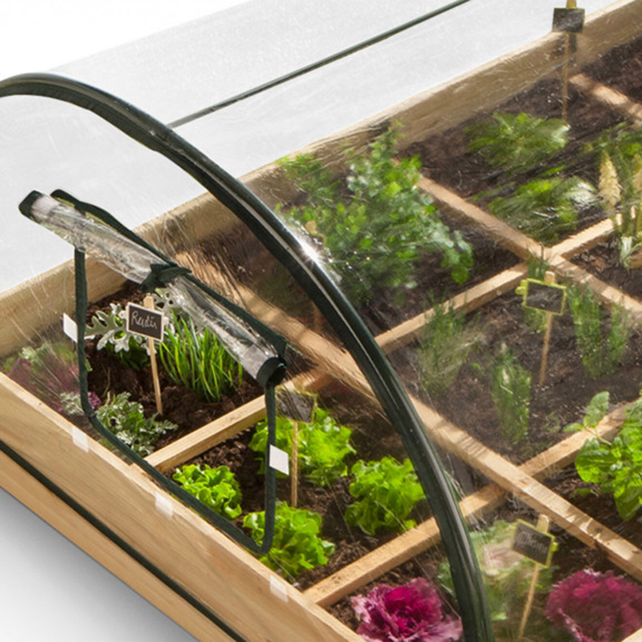 Pratik Garden Serre de potager Aroma Modula Tomato bois naturel/vert/noir - 115x80x54 cm