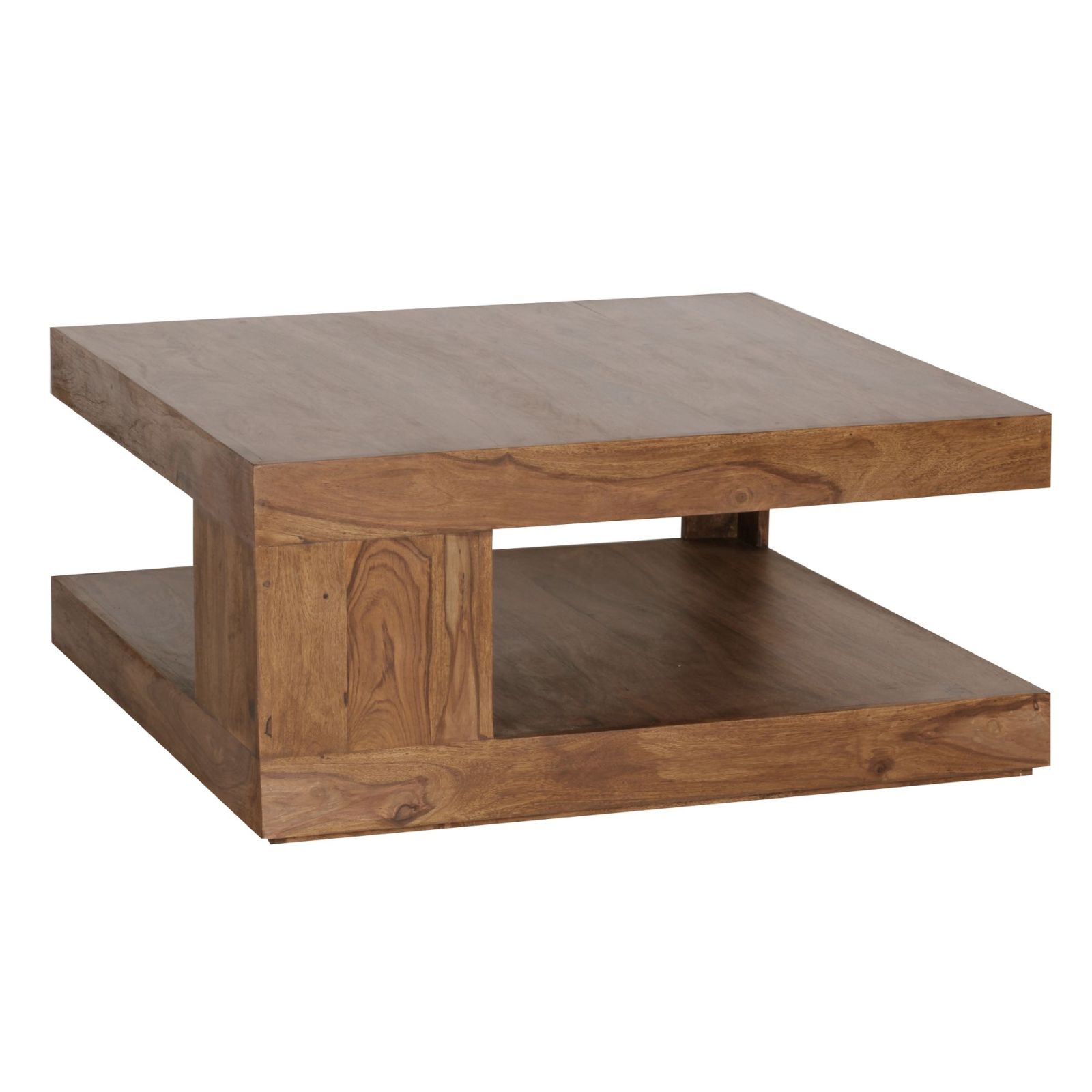 Couchtisch - Sheesham dunkelbraun - Ablagefläche - 90 cm