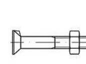 TOOLCRAFT 111642 Underforsænkede skruer med næse M10 30 mm Udvendig sekskant DIN 604 Stål 200 stk