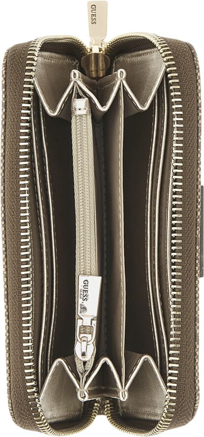 GUESS LAUREL SLG MEDIUM ZIP AROUND Latte logo