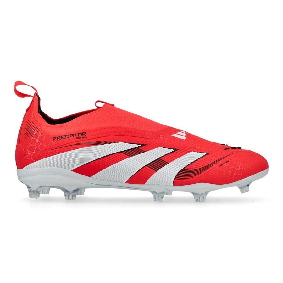 adidas Predator Elite Laceless FG Pure Victory - Lucid Red/Blanc/Noir Enfant