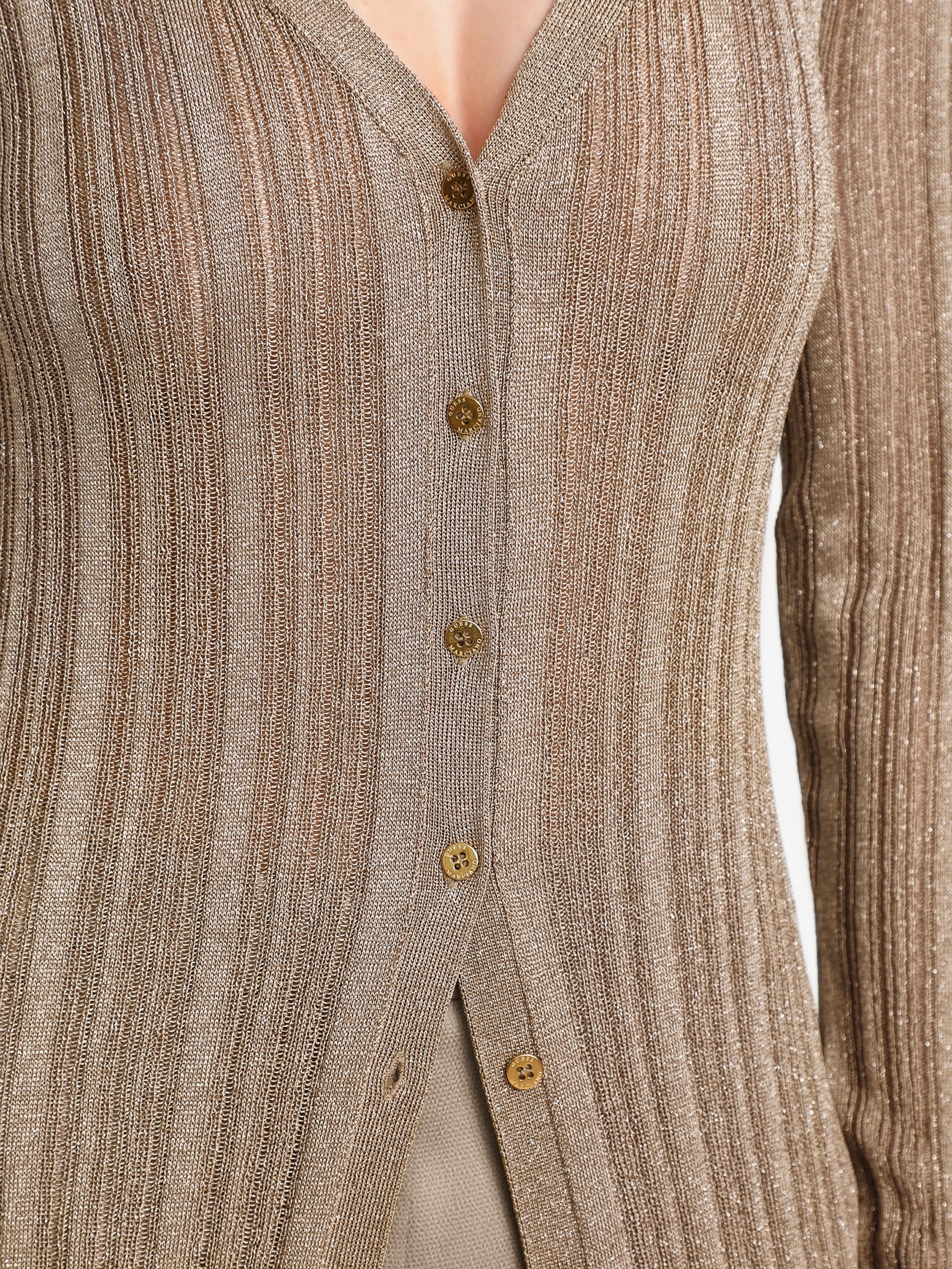 Cardigã longo Gia Lurex