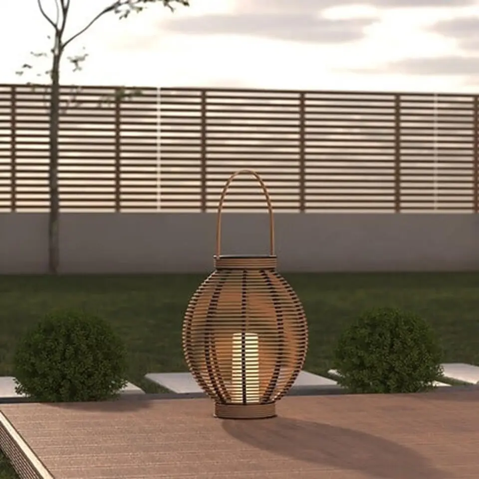 Atmosphera solar lantaarn - rotan - 38 x 43 cm
