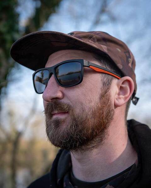 Lunettes de soleil polarisées Fox Collection Black & Orange Shades