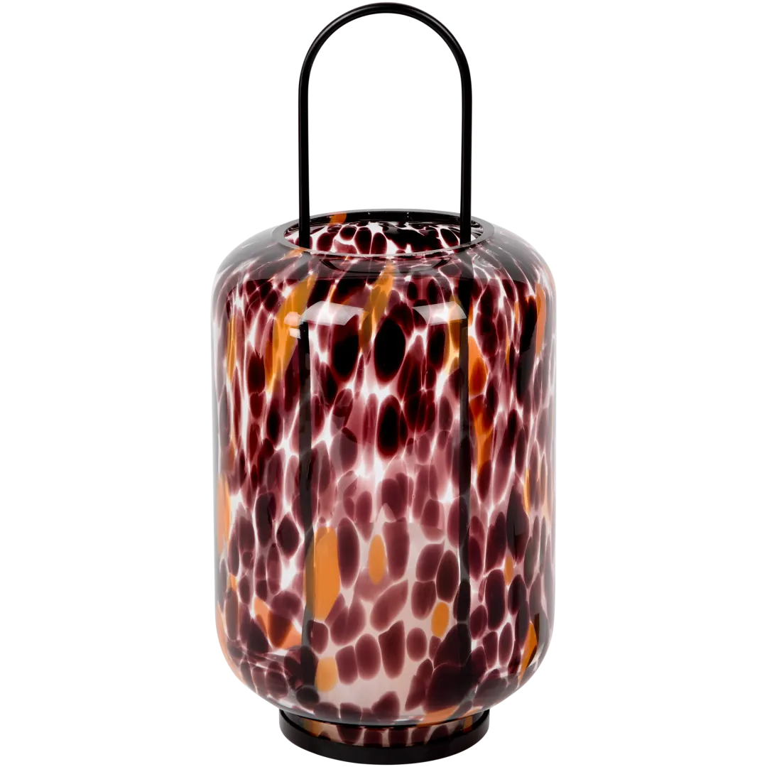 Glazen ledlantaarn Ø 16 x 34,5 cm | diverse kleuren