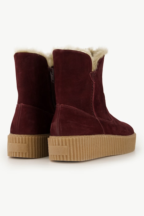 Leder-Boots, Lammfellfutter, Wechselfußbett, Weite H