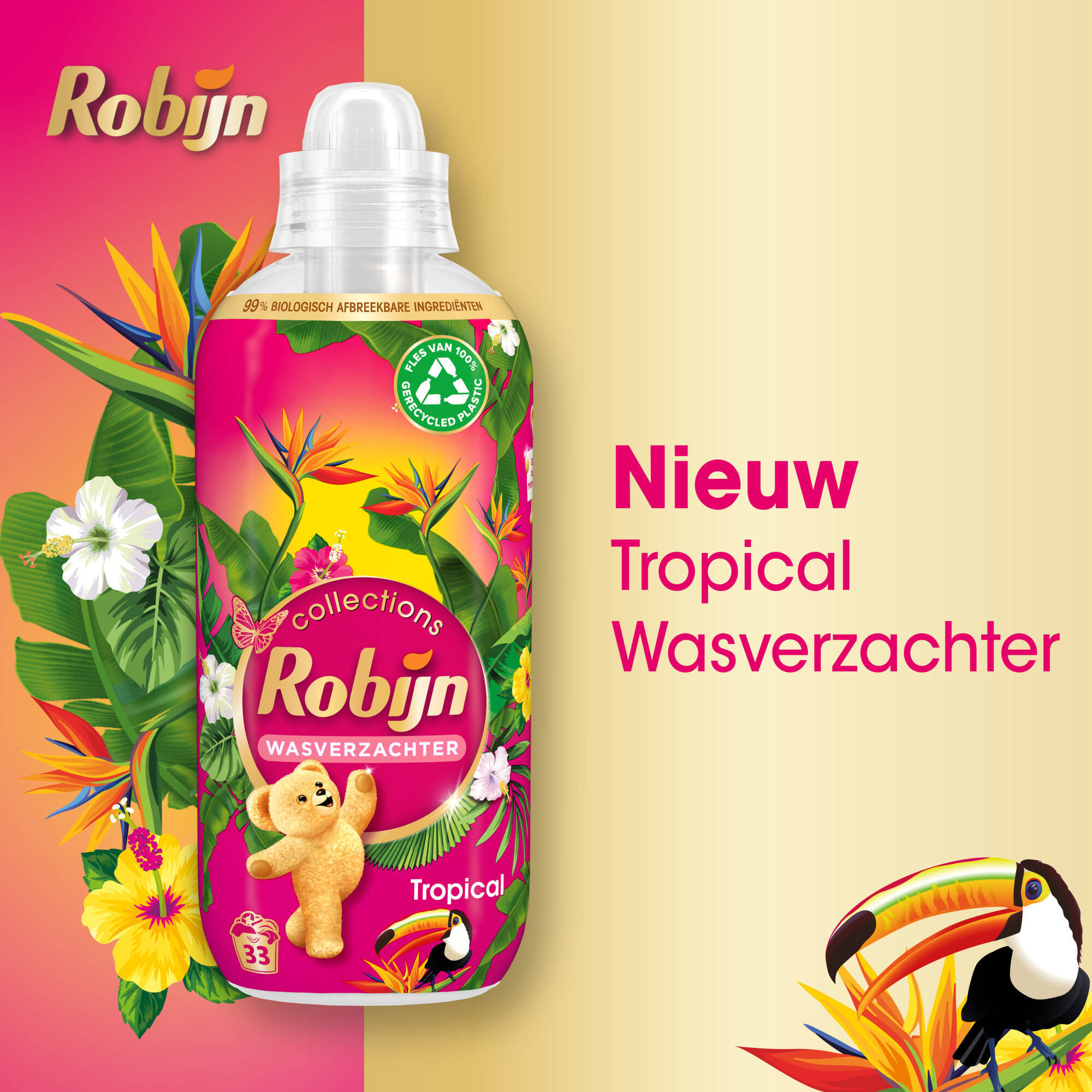 Robijn vloeibaar wasmiddel Color Tropical - 8 x 19 wasbeurten - 152 wasbeurten