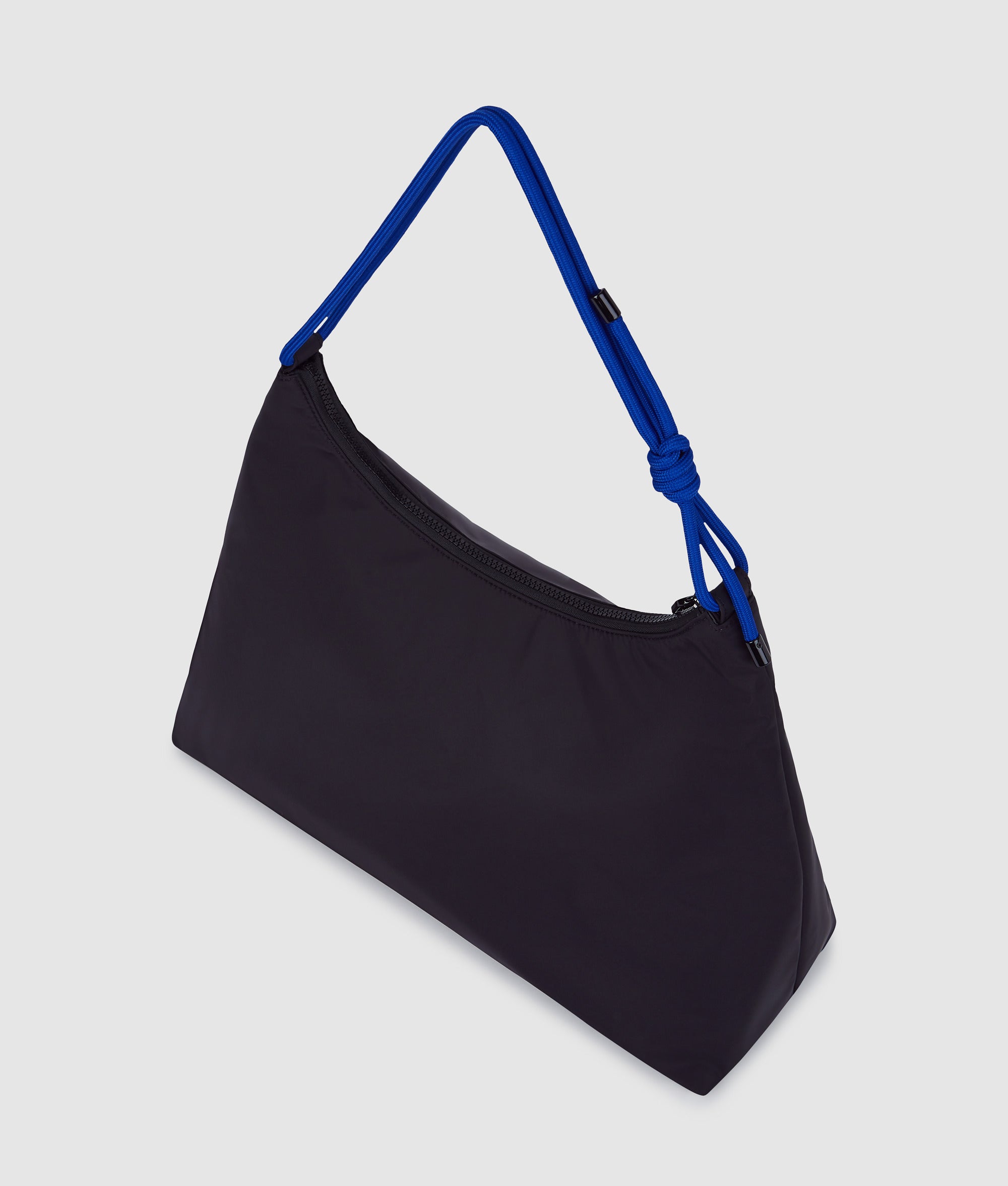 Grote nylon schoudertas met koord
