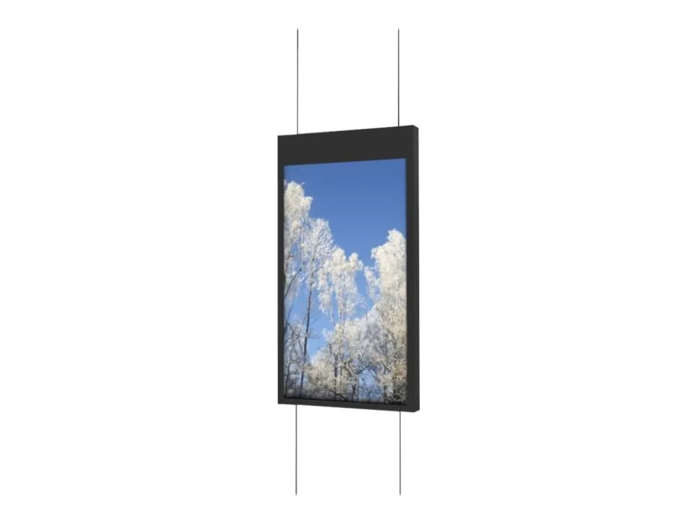 HI-ND Ceiling Solution - Monteringssæt (etui) - dobbeltsidet - for digital skiltning LCD-panel - metal - sort, RAL 9005 - skærmstørrelse: 55