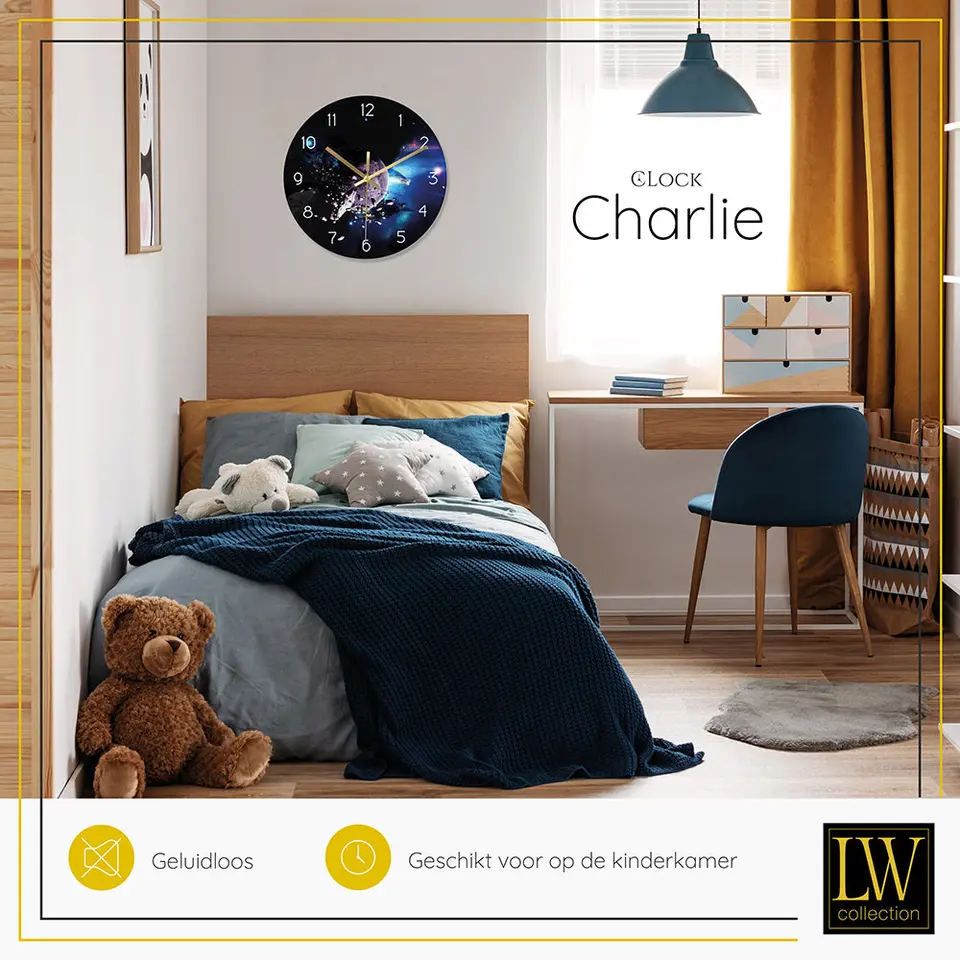 LW Collection Keukenklok Charlie 30cm