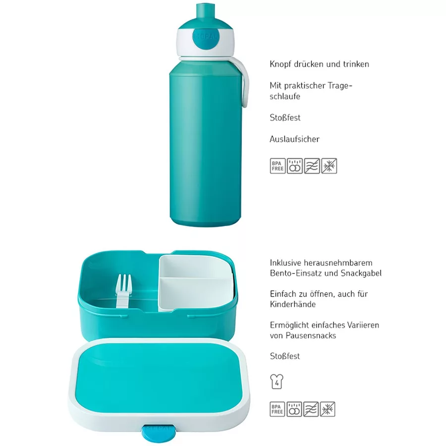 Mepal Lunchset Campus 400 ml + 700 ml 2er Set bunt-violett