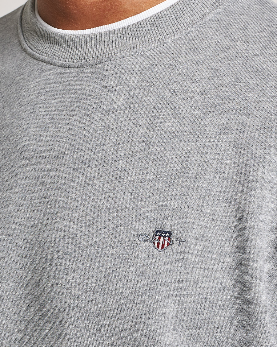 GANT Original Crew Neck Sweatshirt Grey Melange