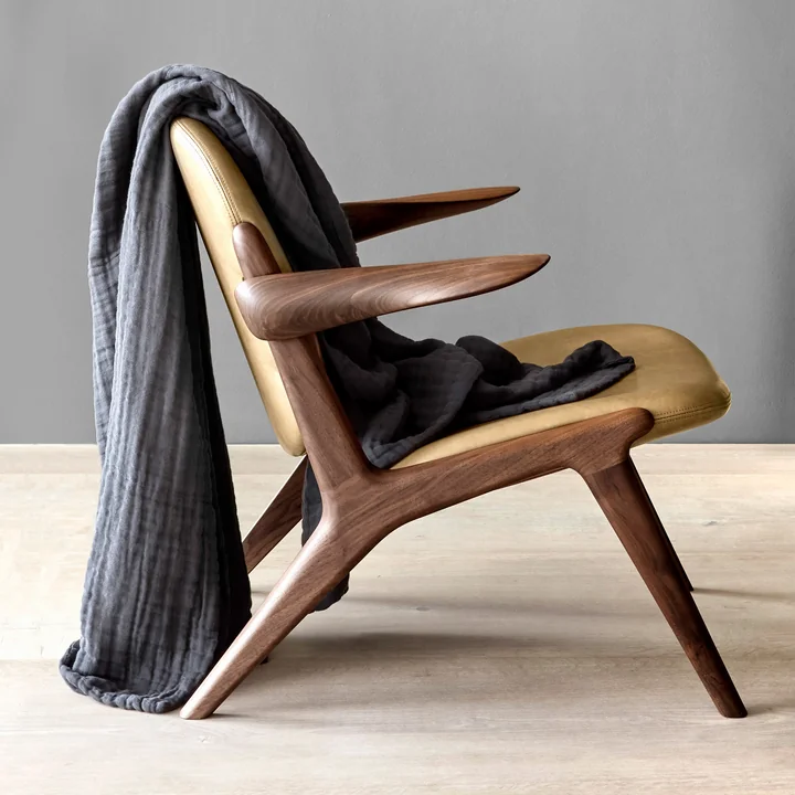 The Organic Company - 6-Lagige Soft Decke, 140 x 200 cm, dunkelgrau