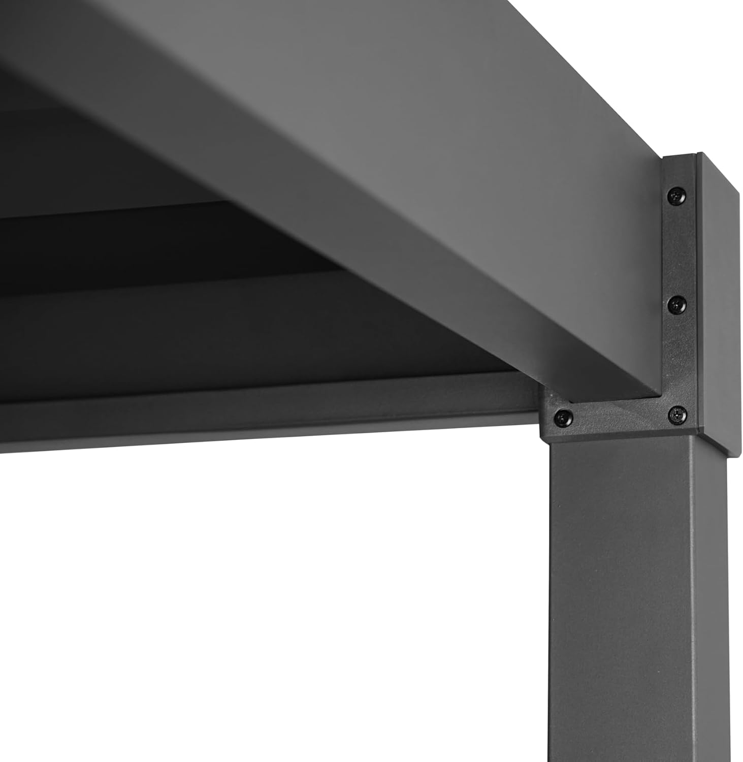 MIRADOR Pergola 80 Solid 3x3 m Stahl Anthrazit verstellbares Lamellendach Garten Terasse Pergola Winterfest Stabil Pavillion