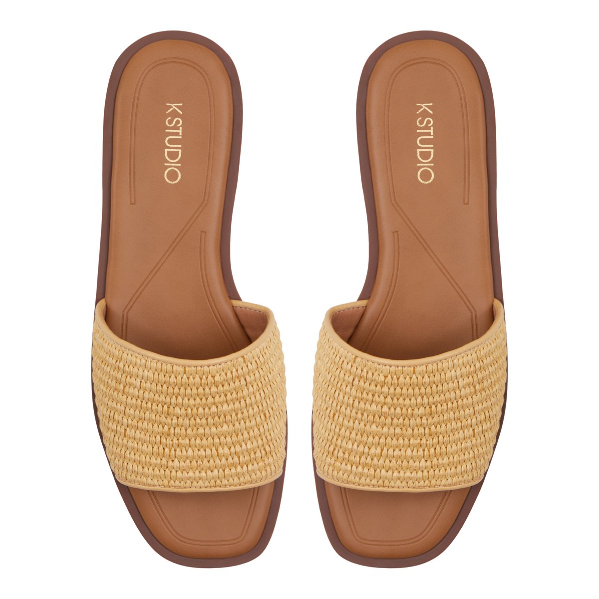 K STUDIO-Qilali-Sandales athlétiques à glissière - Talon plat - Naturel