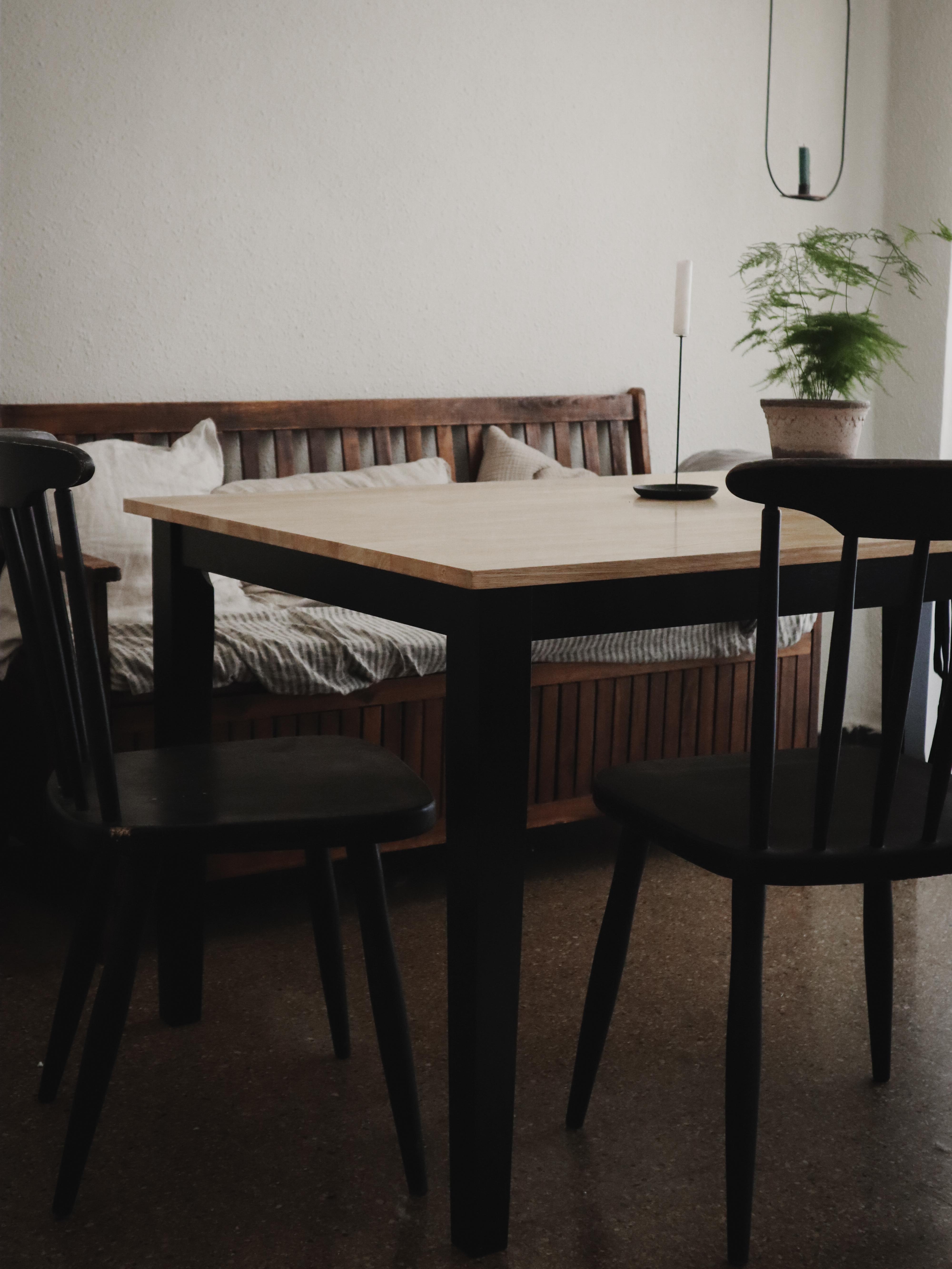 Eettafel GEORGIA Zwart 90 cm Hout 150 cm
