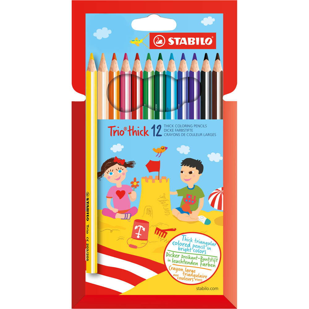 STABILO Trio kleurpotloden etui - 12 kleuren