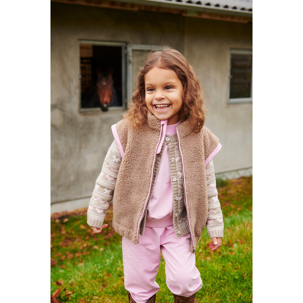 Køb COPENHAGEN COLORS Natural/Pink Comb. Bamse Jakke W. Removable Ærmer