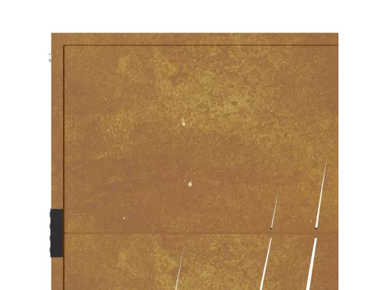 Portail de jardin 105x205 cm acier corten conception d'herbe