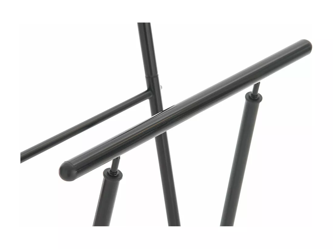 Valet de nuit - Métal - 40 x 35 x 110cm - Noir - Rufus