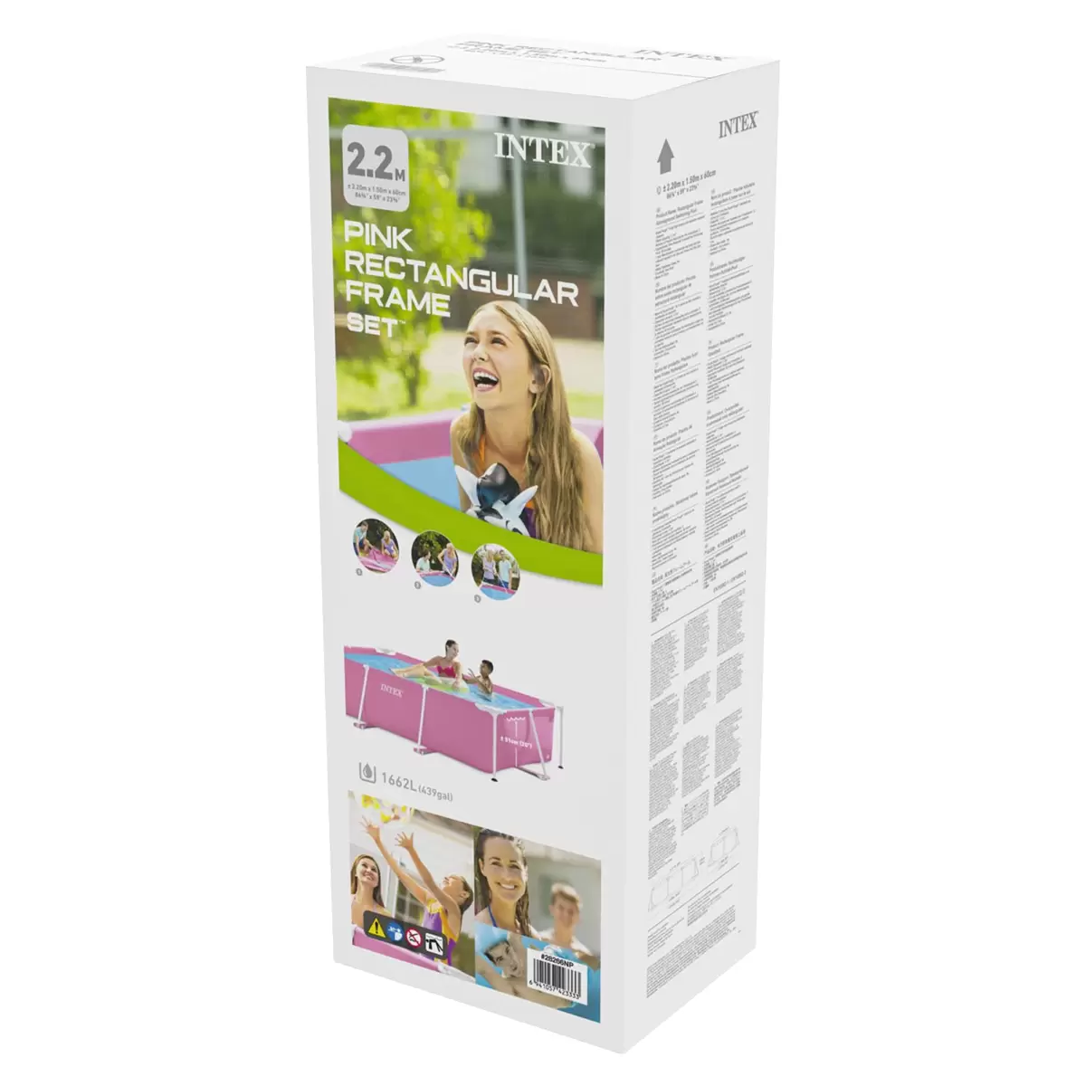 Pool Intex Rectangular Frame Pink