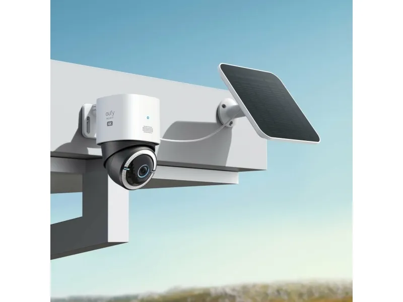 Eufy S330 - Netværksovervågningskamera - panonering / hældningsvinkel - udendørs - støvresistent/vandresistent - farve (Dag/nat) - 4K - audio - trådløs - WiFi - 4G