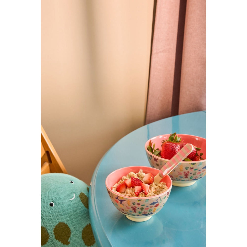 Køb Rice Coral Ocean Print Melamine Skål Small 300 Ml