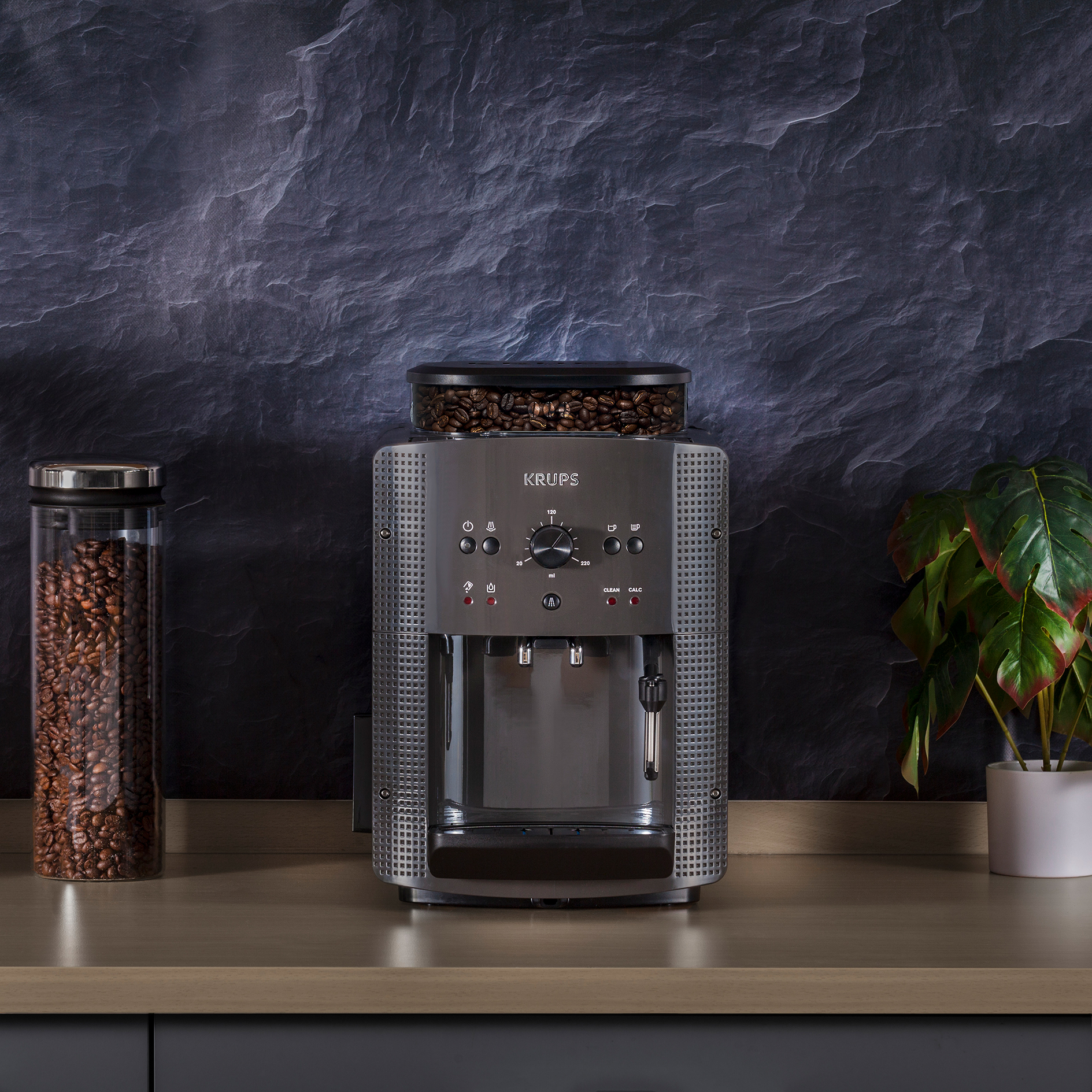 KRUPS Kaffeevollautomat ARABICA EA810B - Soft Grey