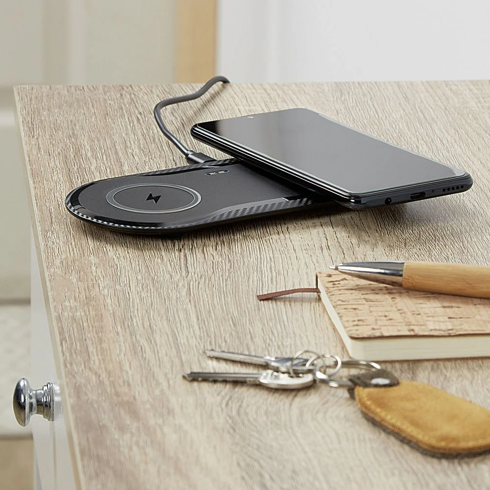 Chargeur sans fil double noir