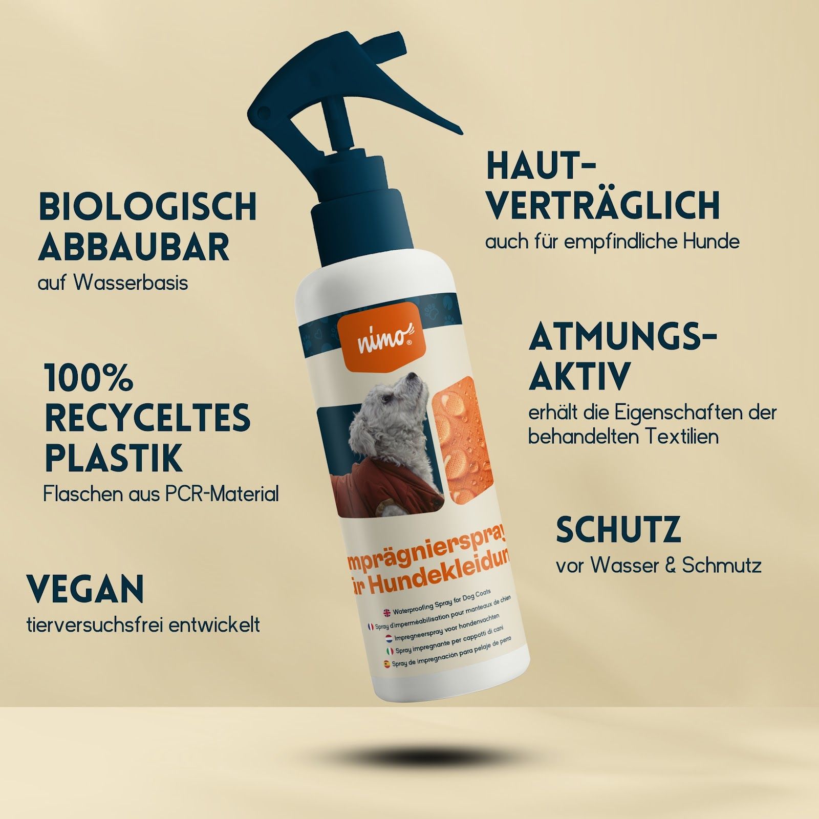 nimo Imprägnierspray für Hundebekleidung