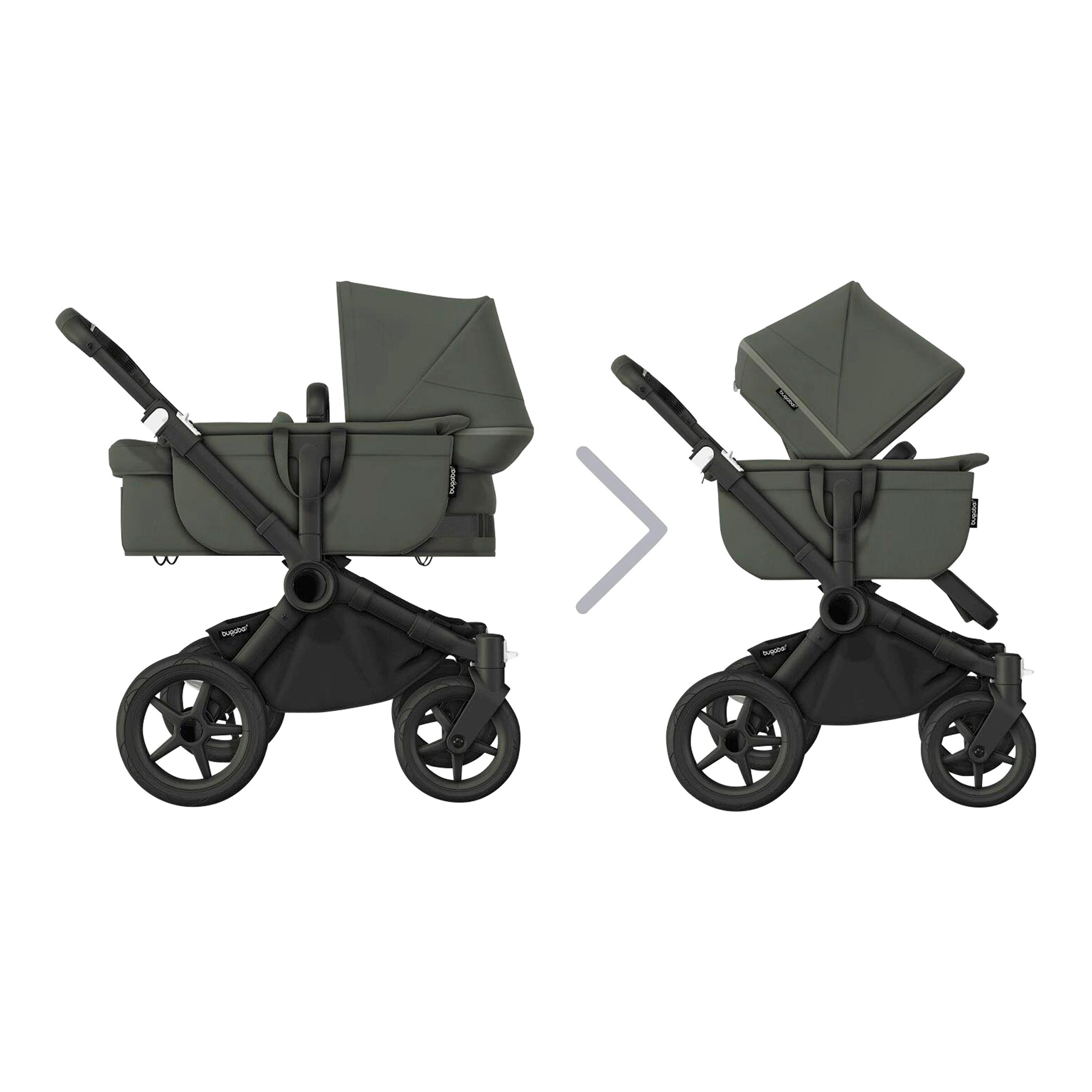 Bugaboo - DONKEY 5 Kombikinderwagen black / forest green