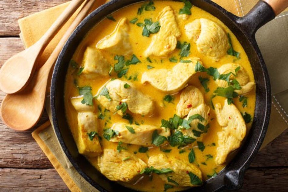 Thaise gele curry met kip
